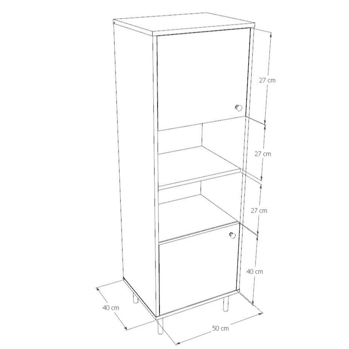 BÜCHERREGAL Venus - Weiß, Holzwerkstoff (50/121/40cm) - RAUMHIRSCH FURNITURE