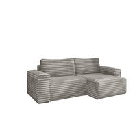 ECKSCHLAFSOFA Bohoo-Ecksofa mit Schlaffunktion stoff Velo Grau Rechts - Grau, Holz/Textil (248/140cm) - Kaiser Möbel