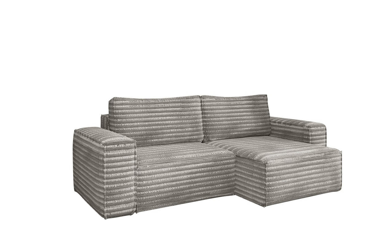ECKSCHLAFSOFA Bohoo-Ecksofa mit Schlaffunktion stoff Velo Grau Rechts - Grau, Holz/Textil (248/140cm) - Kaiser Möbel