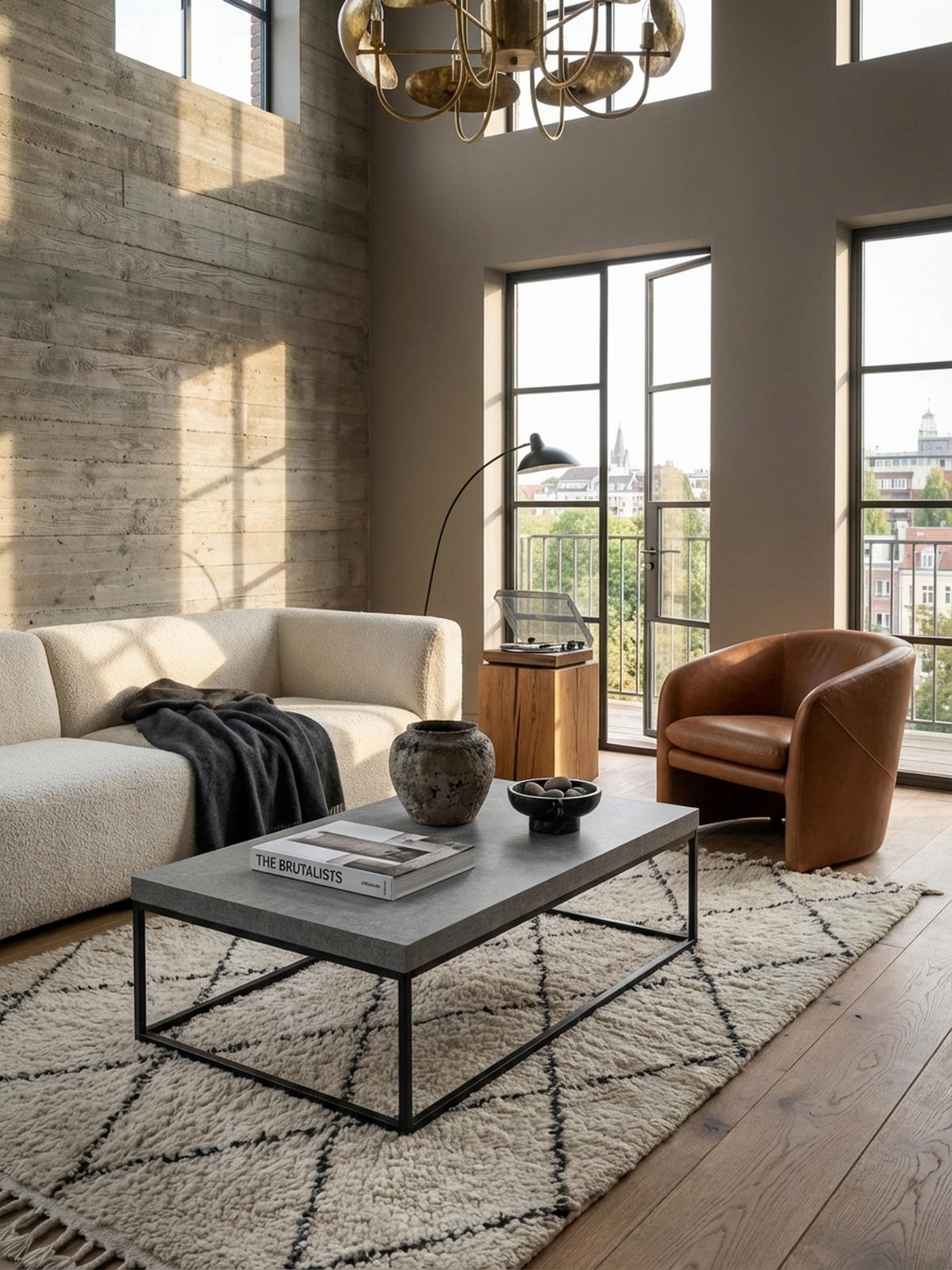 COUCHTISCH in Stein-Optik mit Metallbeinen, Modernes Design, Rechteckig, Groß, Grau 120x60x38 cm - Schwarz/Grau, Holzwerkstoff/Metall (60/120/38cm) - KADIMA DESIGN