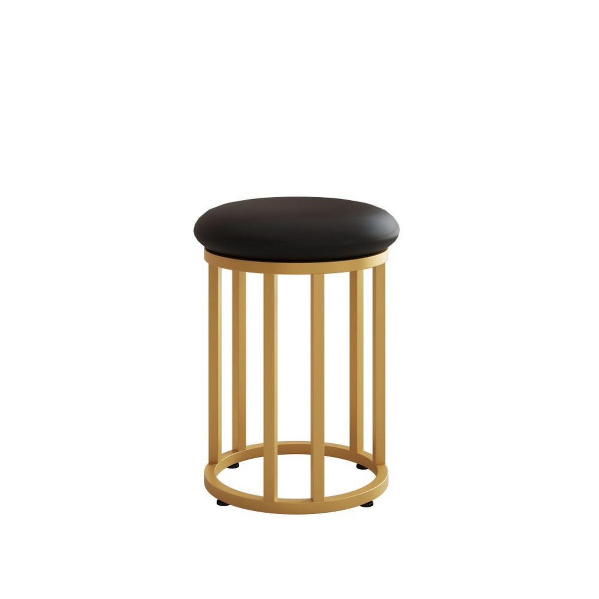 ESSTISCH-SET mit 1 Esstisch und 4 Stühlen,Weiß und Gold - Goldfarben, Holz (80/75/140cm) - KOMHTOM