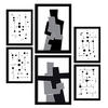 POSTER Set Mit 6 Balck & Weiß In Liebhaber Abstrakt A3 & A4 Schwarzer Rahmen - Schwarz, Papier (29/3cm) - Nacnic