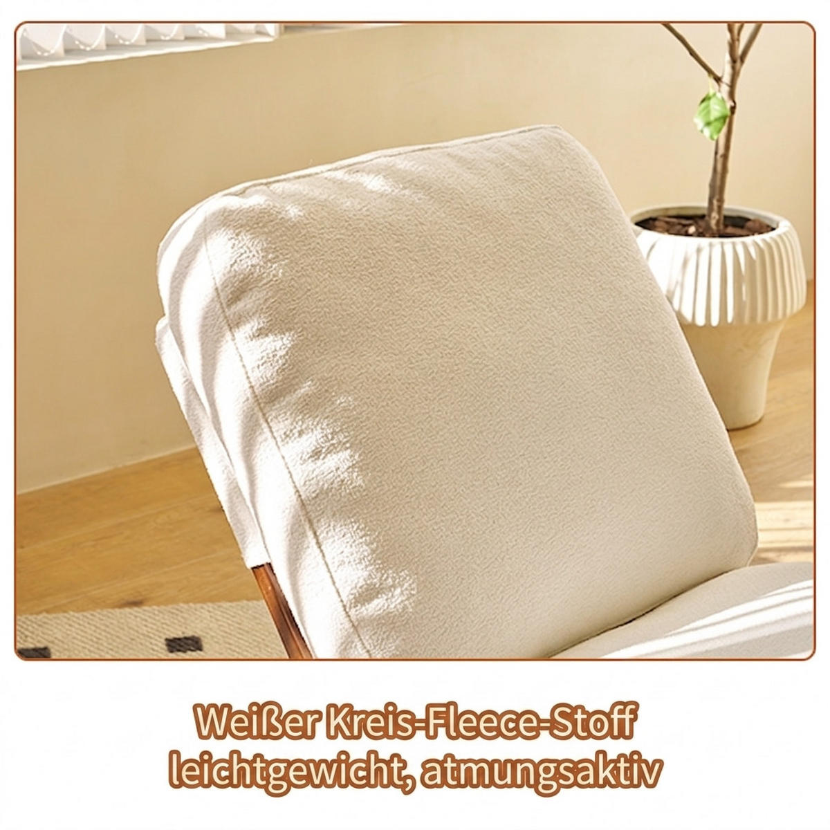 SCHAUKELSTUHL 2-teiliges Set Weiß Cord - Weiß, Textil (61.5/71.9/90cm) - Oxeza
