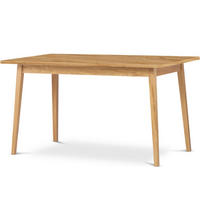 AUSZIEHBARER-ESSTISCH FRISK Skandinavischer Stil, beige - Eichefarben/Beige, Eichenholz/Holzwerkstoff (80/140/75cm) - KONSIMO®