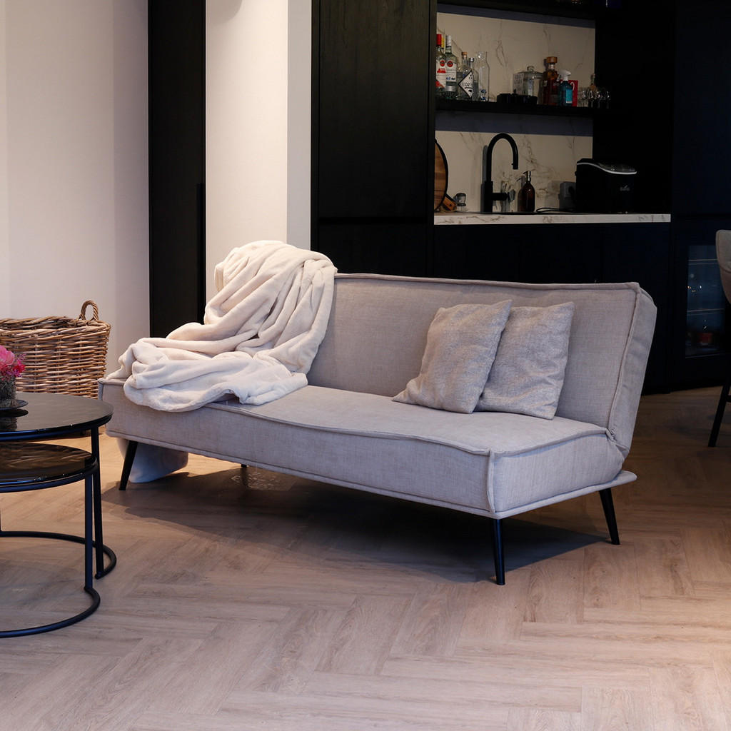 Thumbnail - Giga Meubel Schlafsofa, Beige, Metall, 83x81x181 cm, Wohnzimmer, Sofas & Couches, Schlafsofas