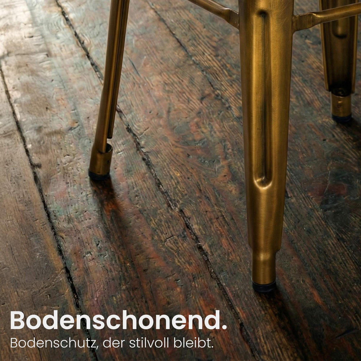 BARHOCKER 4er Set Metall Gold - Goldfarben, Metall (44/96/43cm) - CLP