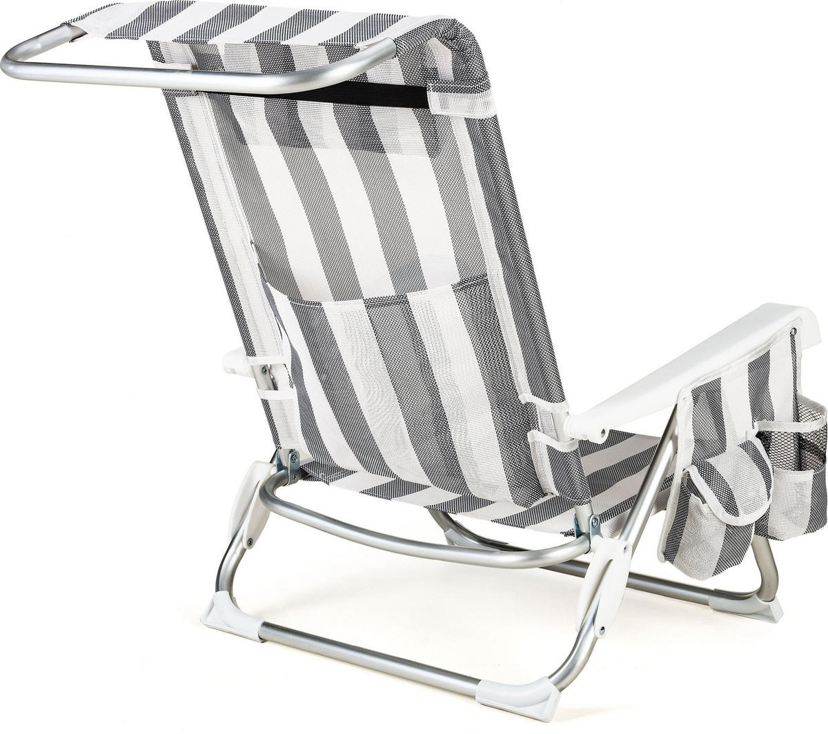 GARTEN-RELAXSESSEL 2-in-1 Sessel/Liege, bis 120 kg - Grau, Textil/Metall (58/41/101cm)