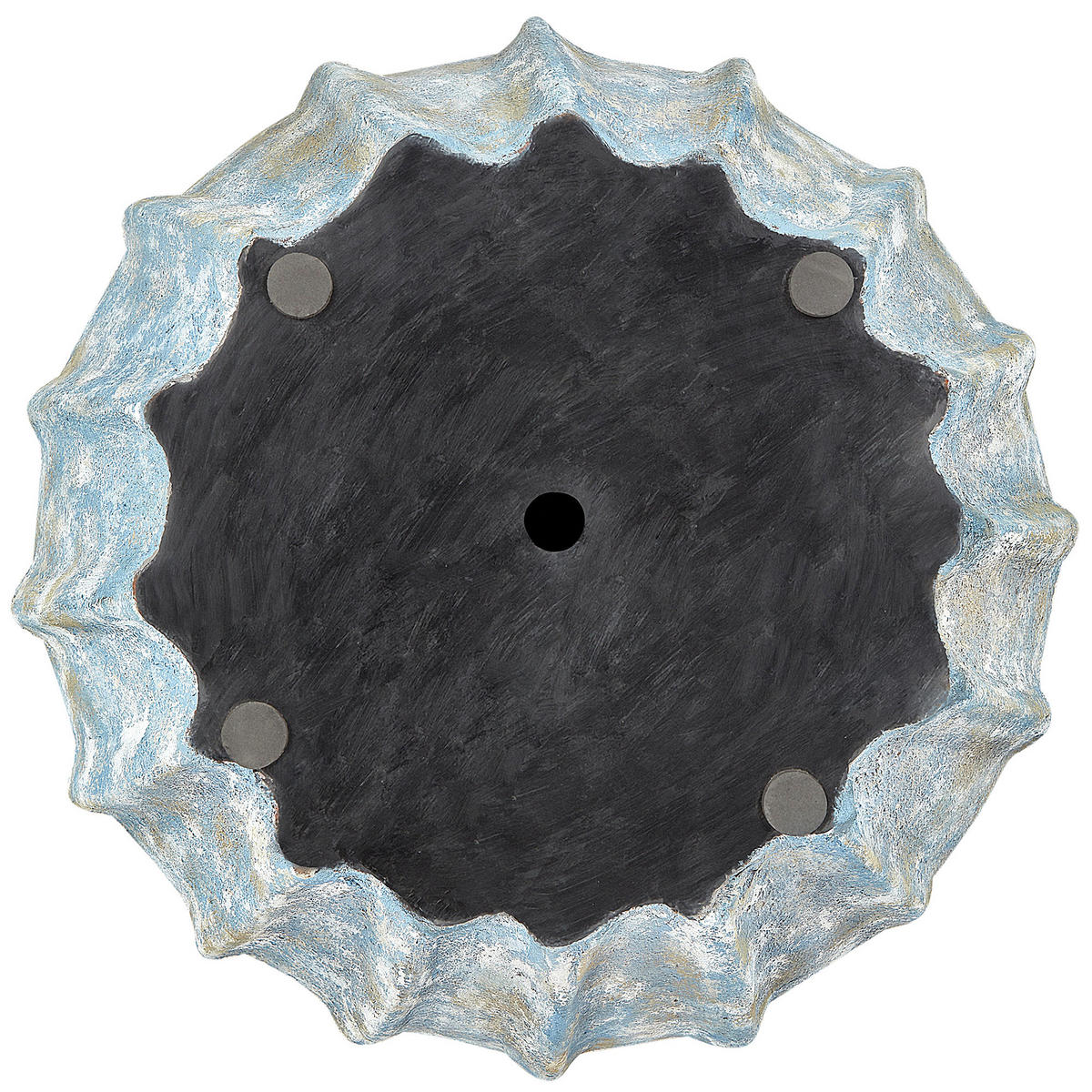 BLUMENTOPF Blau Ostrya - Blau, Naturmaterialien (24cm) - Beliani