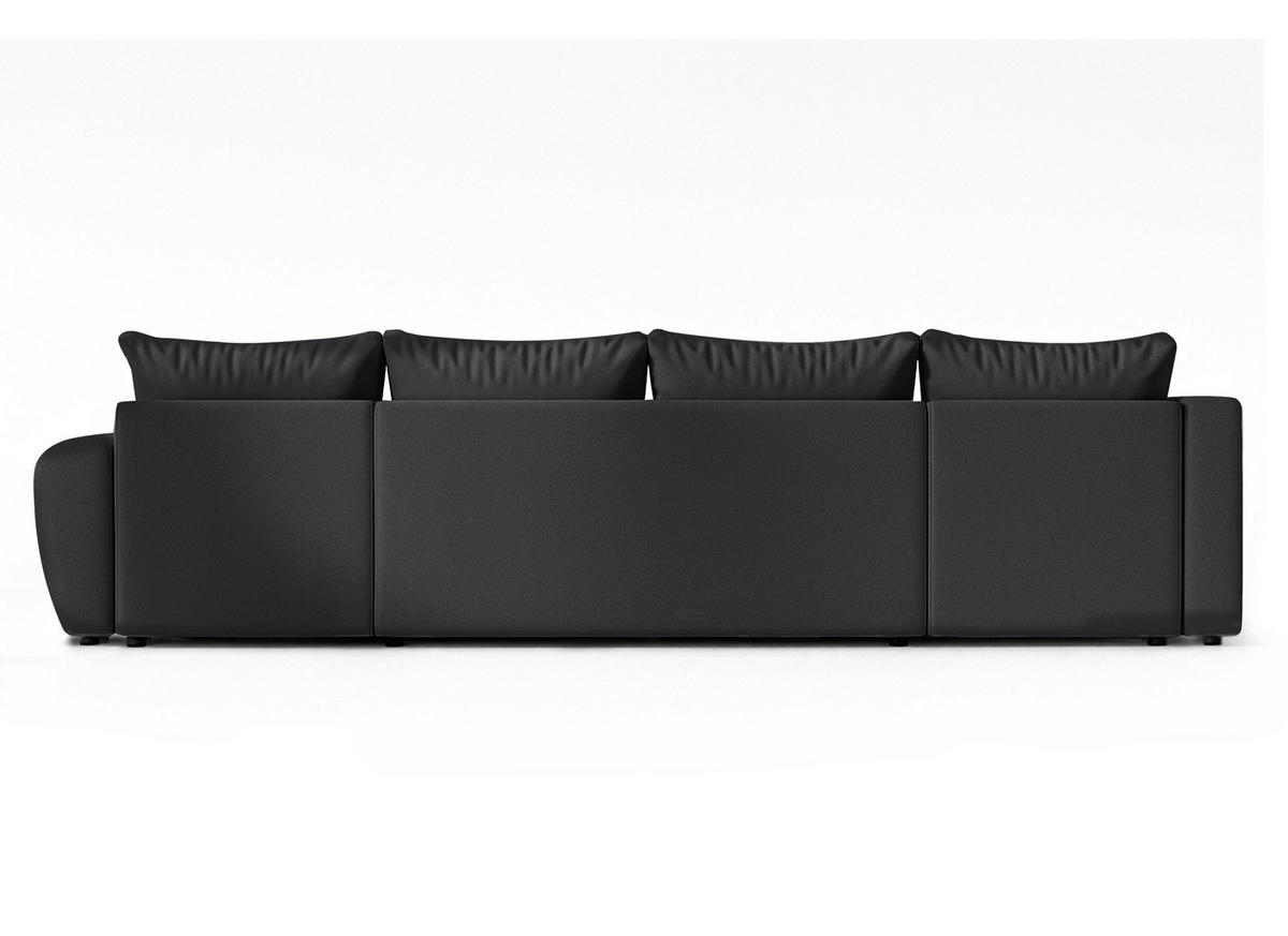 WOHNLANDSCHAFT Malatya U Form MAX Schwarz 311/145/80 cm mit Schlaffunktion - Schwarz, Kunststoff/Textil (303/80/208cm) - AX Living