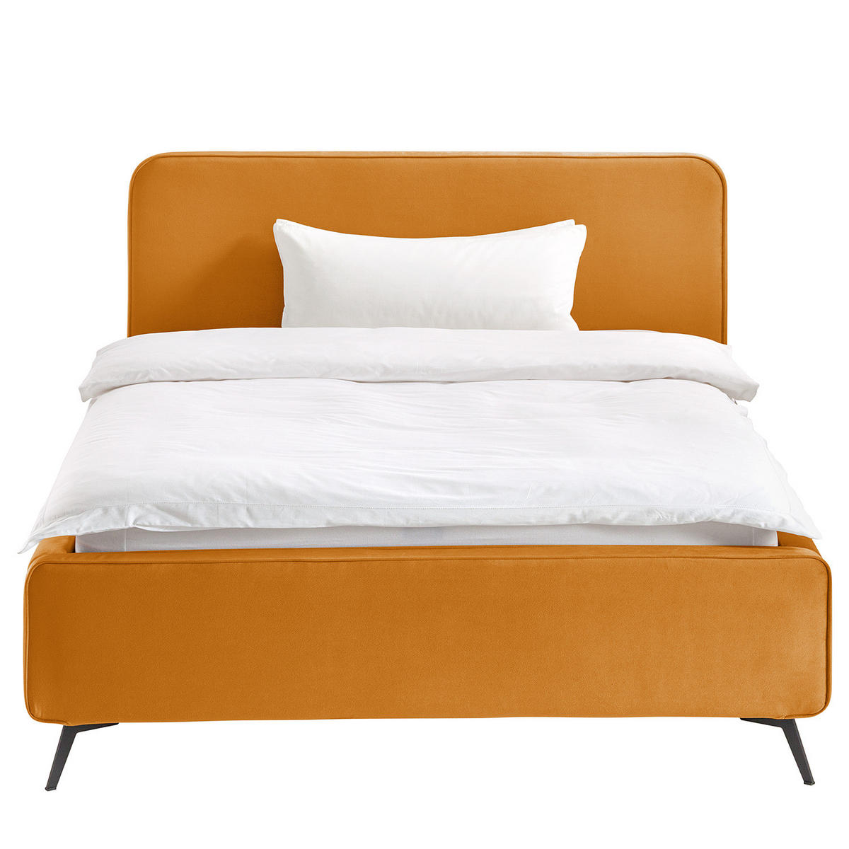 POLSTERBETT - Gelb, Textil (160/200cm) - home24