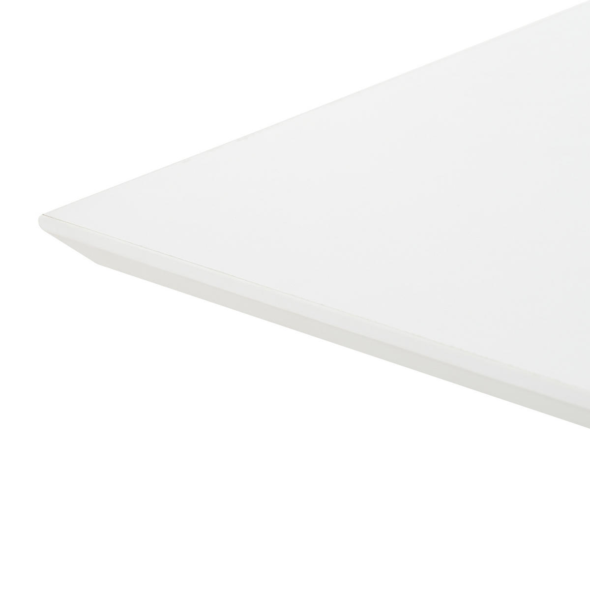 COUCHTISCH 100/50/46 cm V-Form mit LED-Beleuchtung hochglänzend weiß - Weiß, Holzwerkstoff (100/50/46cm) - OKWISH