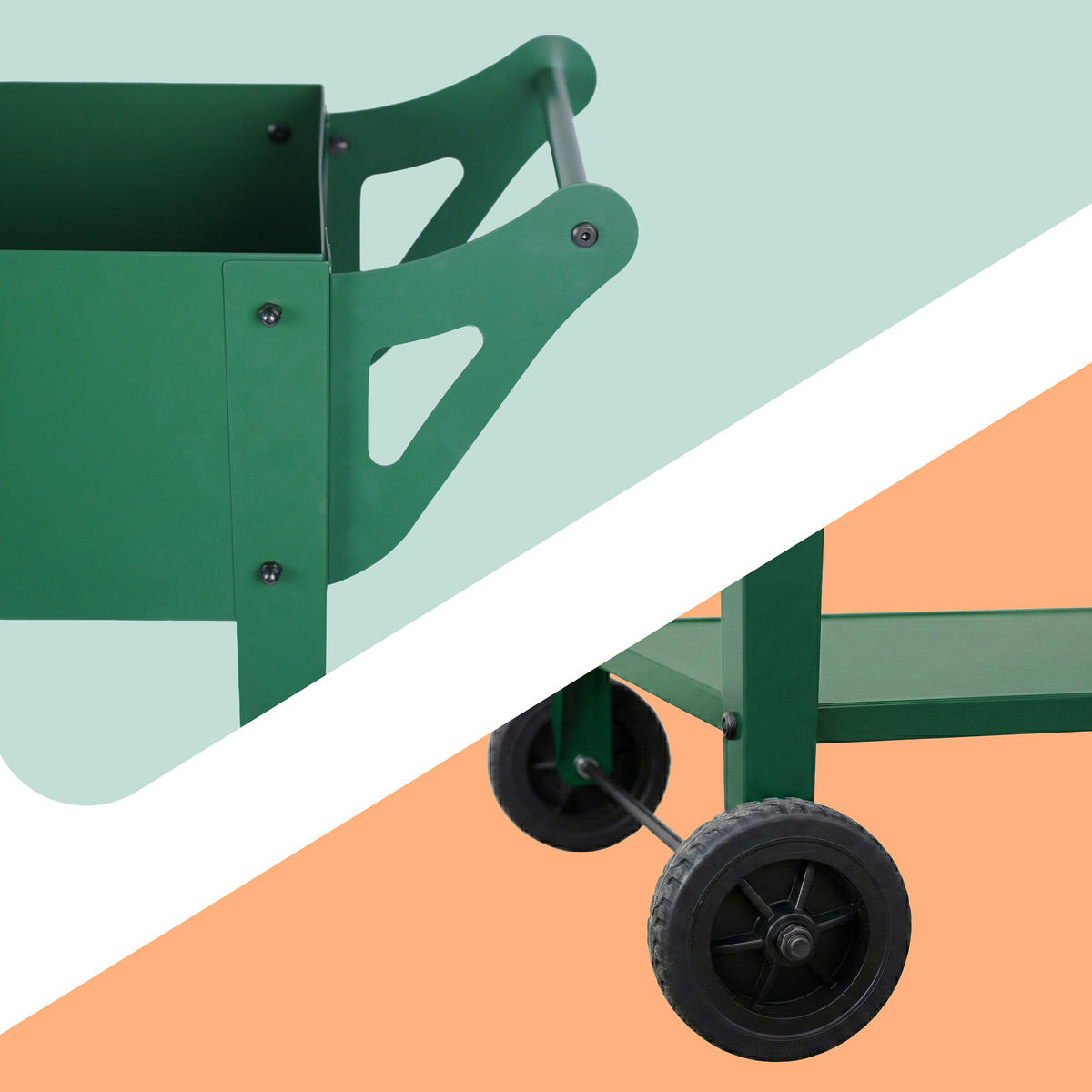 POVIŠENIGRED - zelena, metal/plastika (85/80/50cm) - Relaxdays