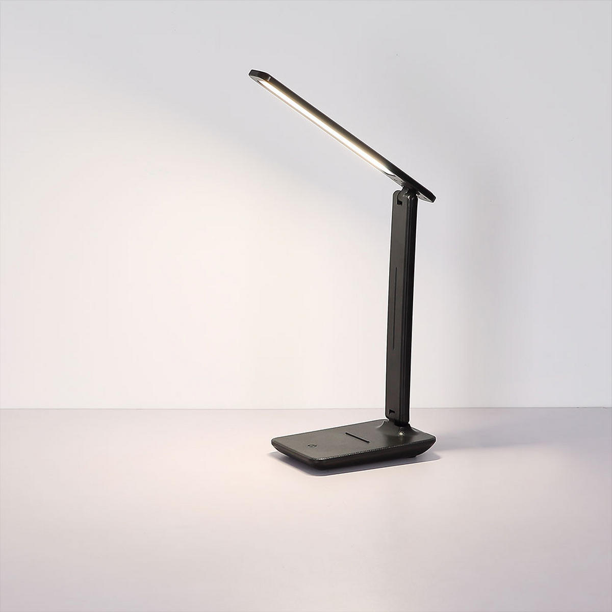 LED TISCHLEUCHTE Brighton Schwarz Kunstleder - Schwarz, Kunststoff (38/11.5/50cm) - Globo Lighting