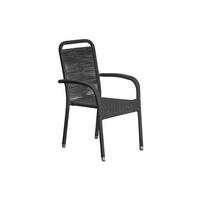 STAPELSTUHL Aires, Metall-Rope, Schwarz - Schwarz, Metall (56/94/64cm) - dasmöbelwerk