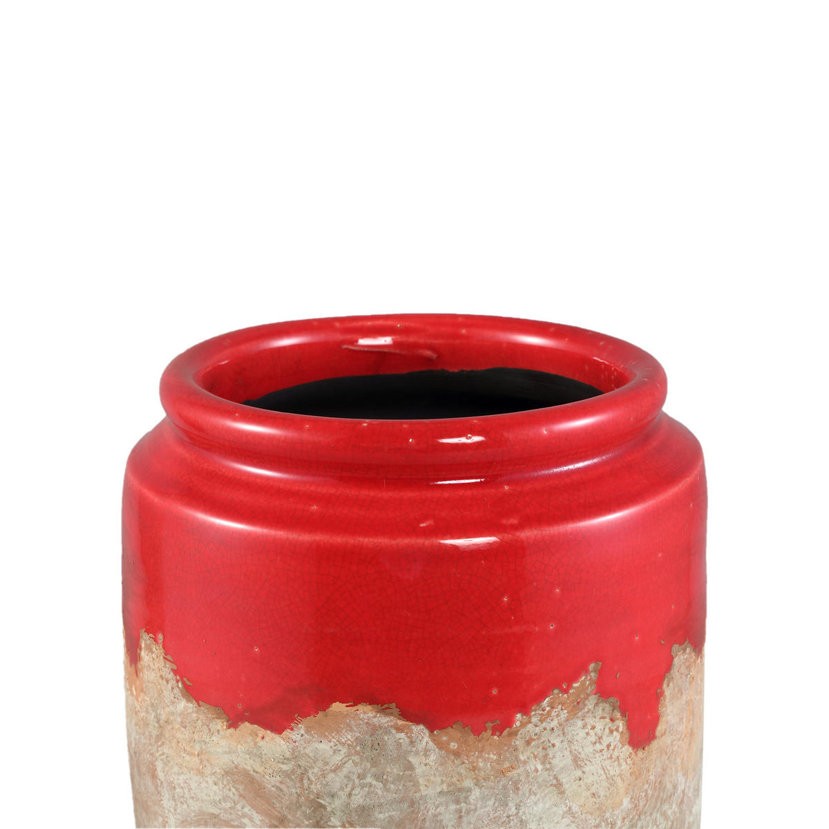 TOPF Breffni Rot 17/17/20.5cm - Rot, Keramik (20.5cm) - PTMD Collection