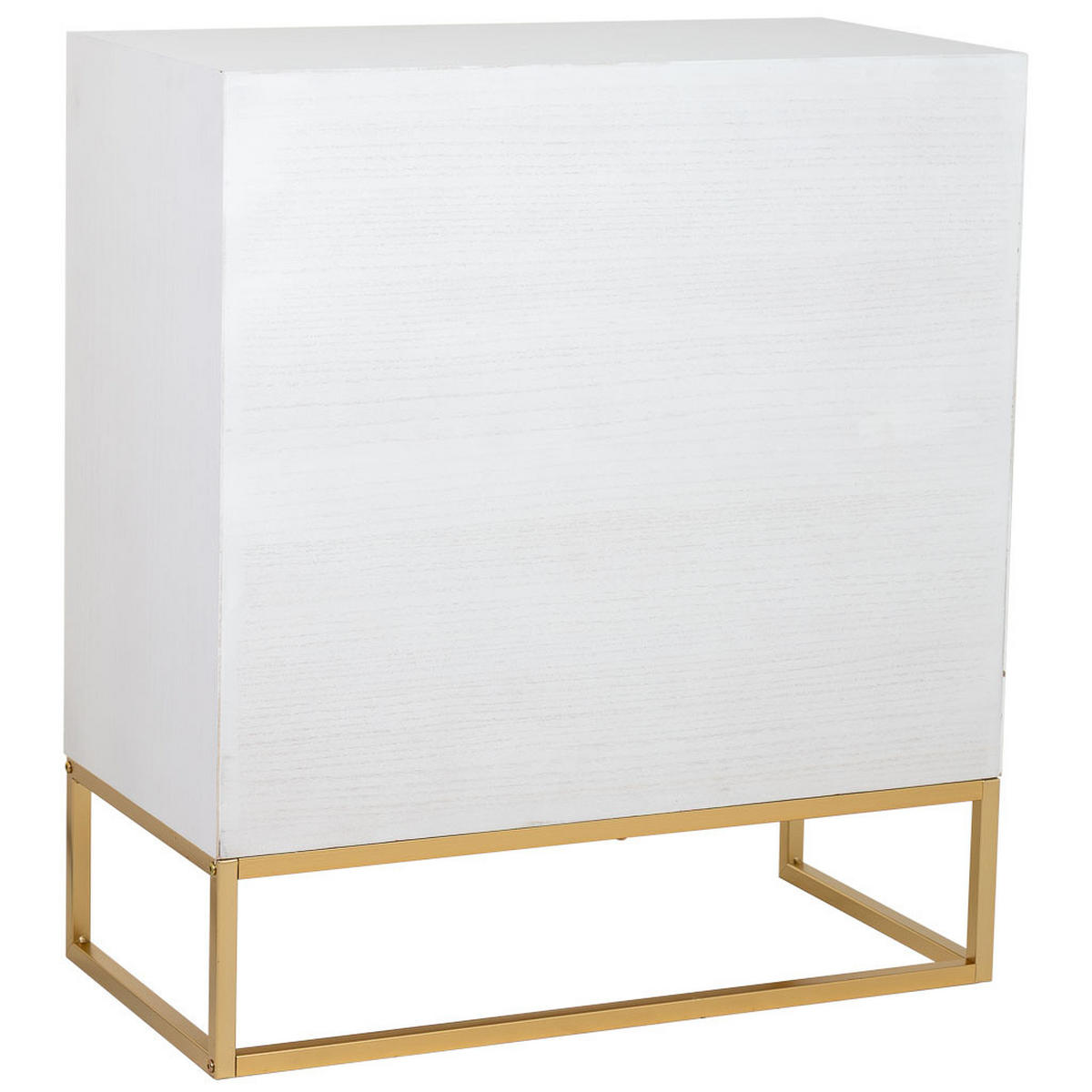 SIDEBOARD aus Metall und Holz, 80x40x89cm - Weiß, Holz (80/89/39cm) - Wanderlust