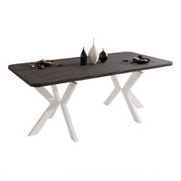 AUSZIEHTISCH DANTON 200/100/76 cm, Weiß / Grigia Pietra (Steingrau) - Weiß/Grau, Holzwerkstoff/Metall (100/200/76cm) - Idohome