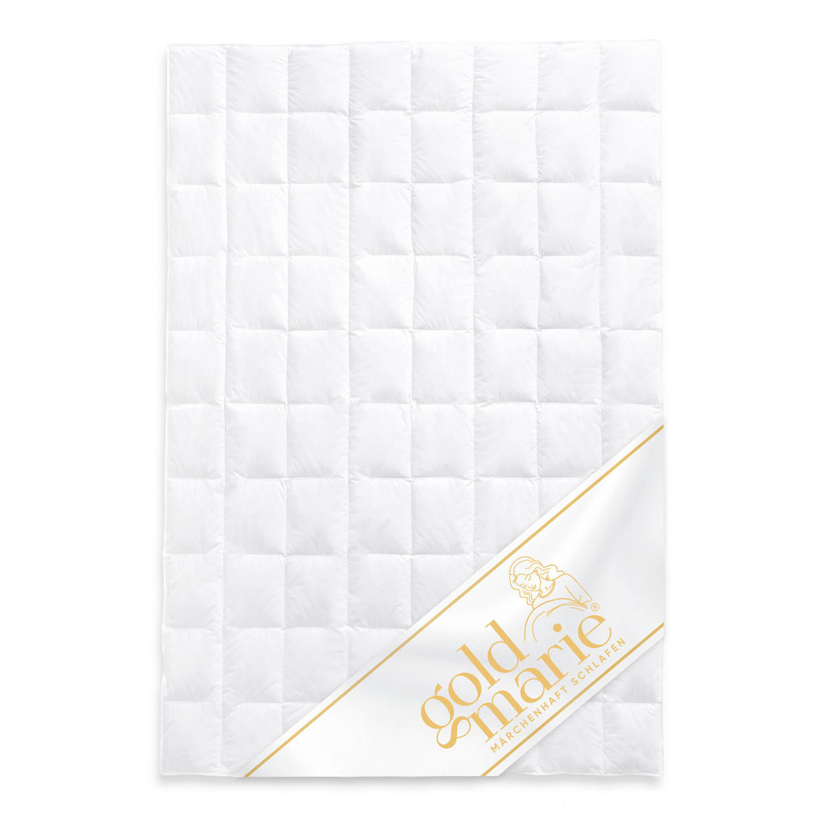 SOMMERBETTDECKE MARIE Entendaunen leicht - Weiß, Naturmaterialien/Textil (135/200cm) - Goldmarie 