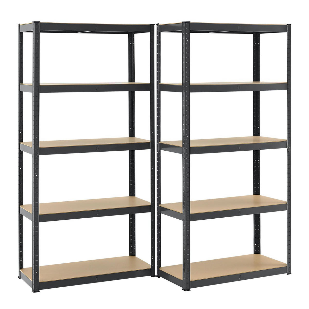 REGALSYSTEM Basic grau insgesamt 15 Böden (3er-Set) - Grau, Metall (160/180/160cm) - Juskys