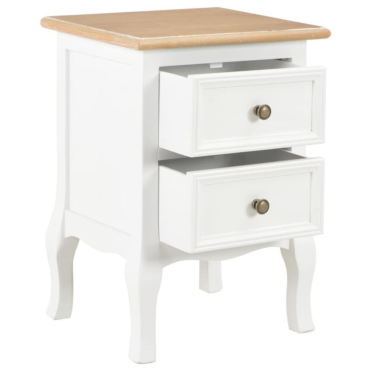 NACHTTISCHE 2Er Set Weiss 35/30/49 Cm Mdf - Weiß, Holzwerkstoff (30/49/35cm) - vidaXL