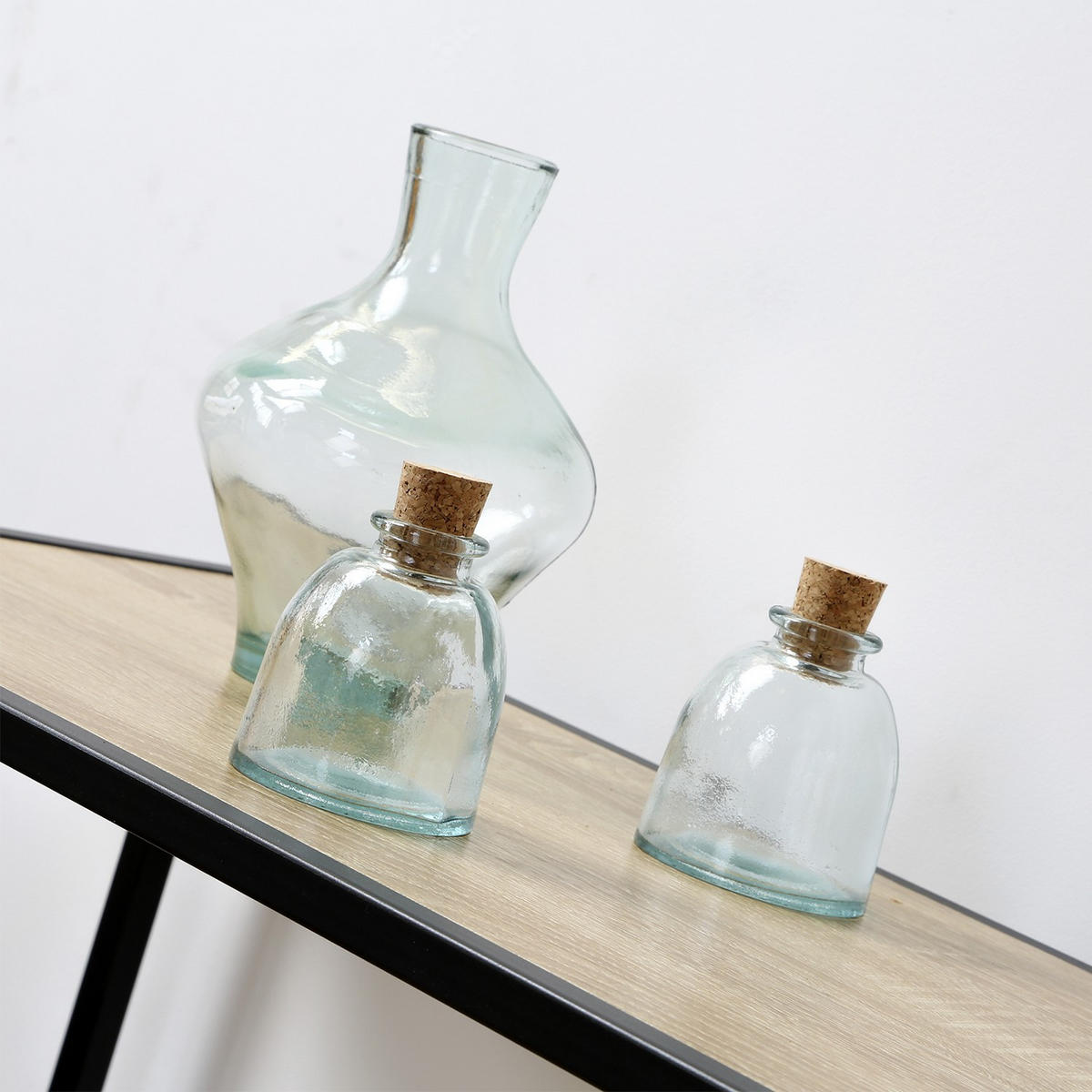 MODERNE Konsole mit 2 Regalebenen im Eiche Dekor L120cm - Eiche Artisan, Holzwerkstoff (120/30/80cm) - Calicosy