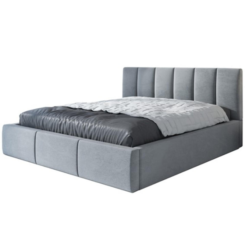 POLSTERBETT LISI 180x200 Hellgrau - Hellgrau, Textil (180/200cm) - A&J MöbelLand