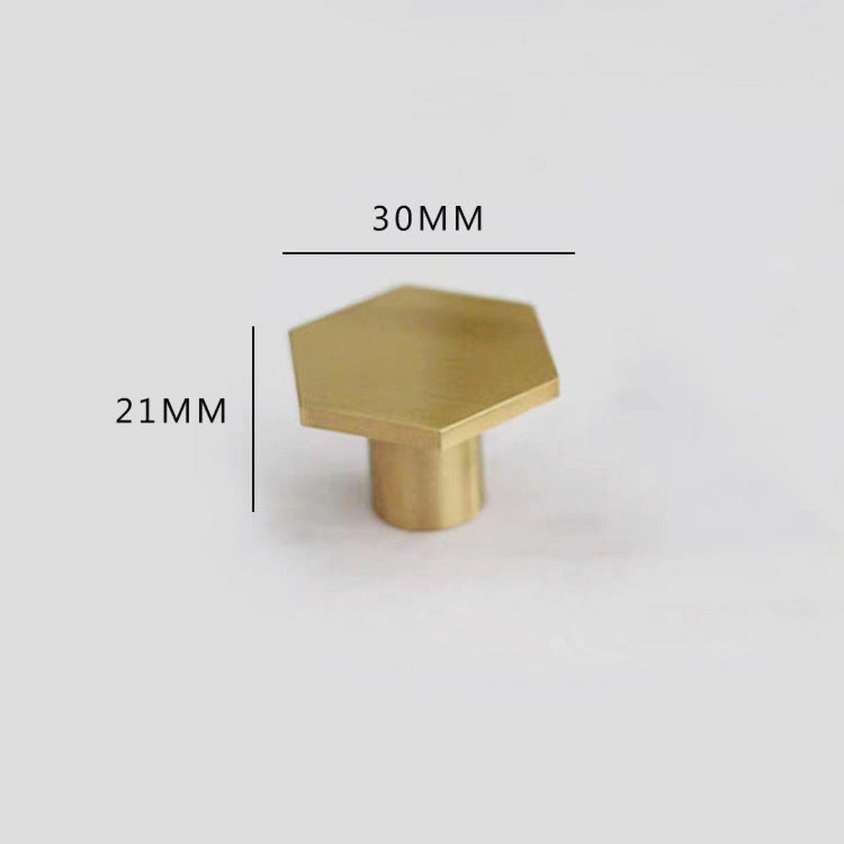 SCHRANKKNOPF Messing T-Form 2er-Set - Goldfarben, Metall (2/2.1/3cm)