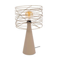 TISCHLEUCHTE Curl Beige 30/30/52 cm - Beige, Metall (30/30/52cm) - Hoyz Collection