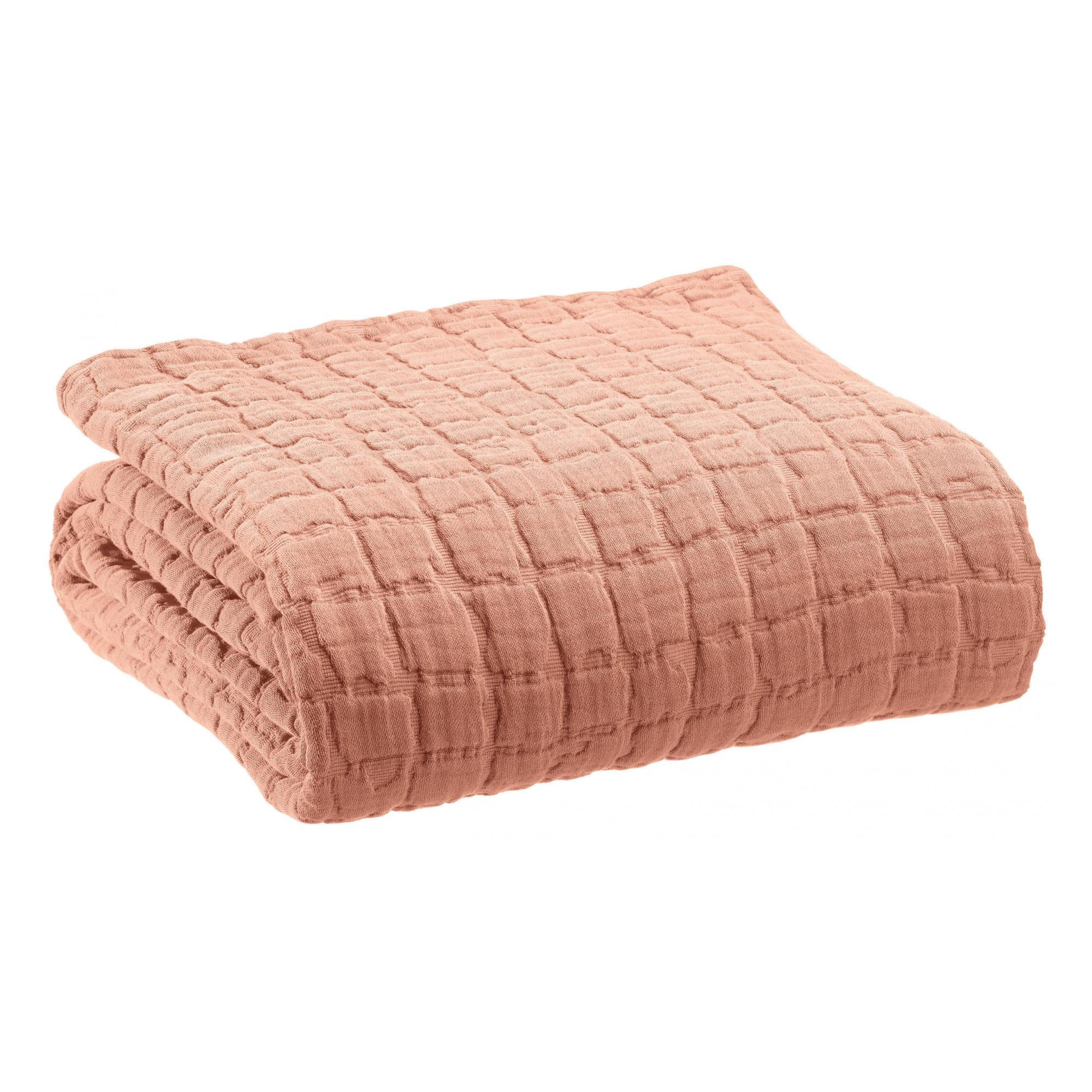 BETTÜBERWURF Swami tonfarben 180 x 260 cm - Dunkelbraun, Textil (180/260cm) - Vivaraise