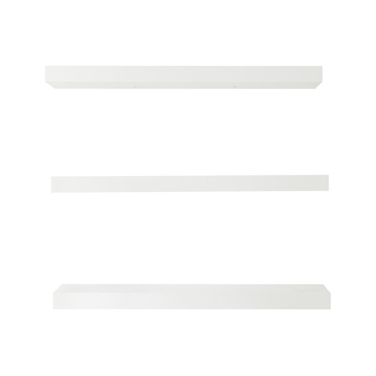 WANDREGAL-SET 3 TLG. Stranda - Weiß, Holzwerkstoff/Metall (20/4/60cm) - [en.casa]