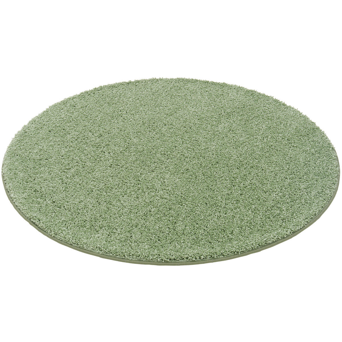 LUXUS HOCHFLOR LANGFLOR TEPPICH MILANO RUND - Mintgrün, Textil (160/160cm) - Snapstyle