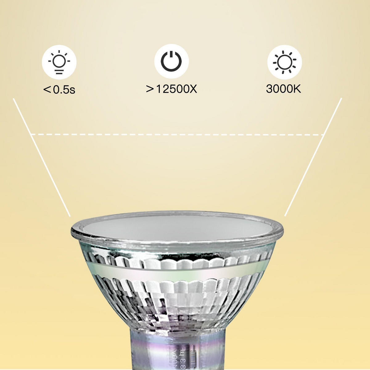 LED žárovky 4W (balení 10 ks) - průhledná, sklo (5/5.7cm) - Nettlife