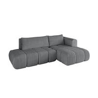 ECKSOFA Ottomane Rechts CLOUD-L 289x180x40 Dunkelgrau Cord - Dunkelgrau, Holzwerkstoff/Kunststoff (289/180cm) - ALTDECOR