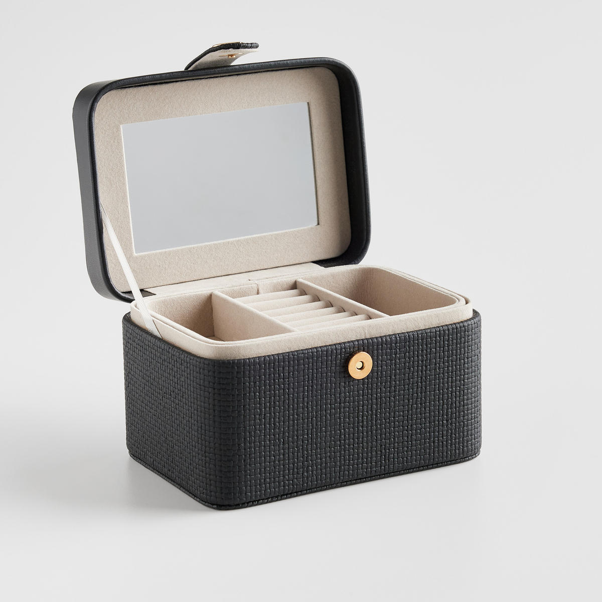 SCHMUCKKÄSTCHEN Bertie - Schwarz, Kunststoff (17/10.5/12.5cm) - home&you