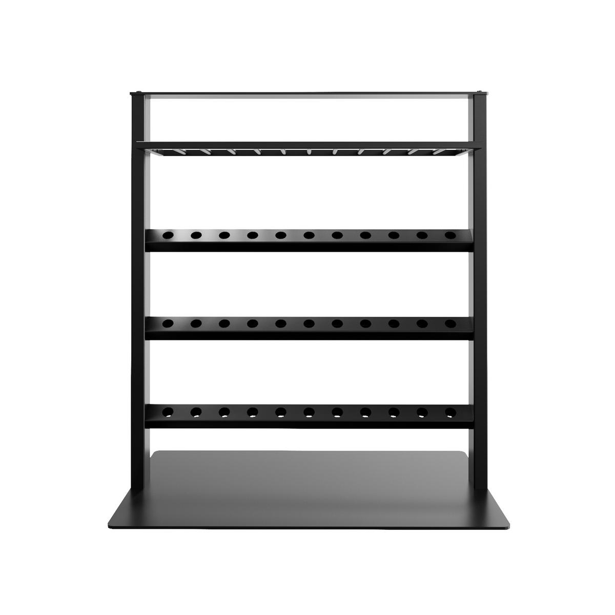 WEINREGAL Piemont Metall,Schwarz, Für 45 Weinflaschen 110/100/60cm - Schwarz, Metall (60/110/100cm) - Metalo Pro