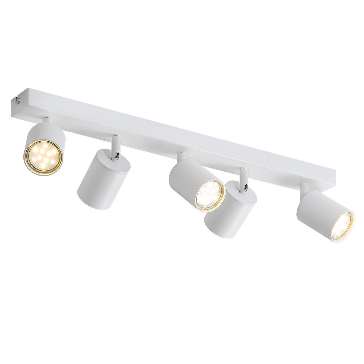 STRAHLER Roger 5-flammig 55/3/14 cm - Weiß, Metall (55/3/14cm) - Nettlife