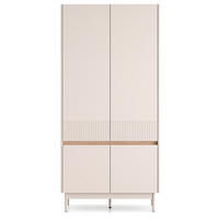 KLEIDERSCHRÄNK NALIA, Creme/Eiche - Eichefarben/Creme, Holzwerkstoff/Metall (92/193/53cm) - KONSIMO®