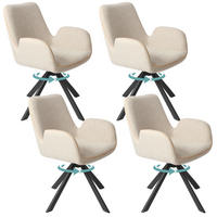 ARMLEHNSTUHL-SET 4 Stück in Stoff(YZ7) - Beige, Textil (56/82/59cm) - HOMAVO