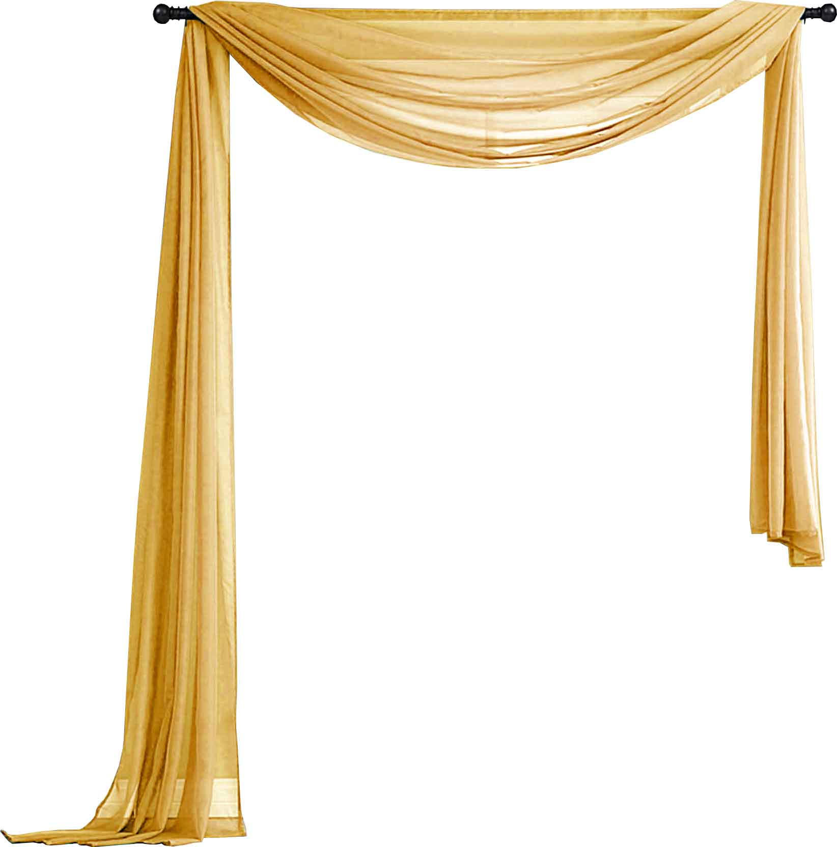 Gardinenbox Querbehang Gelb 140x600 cm