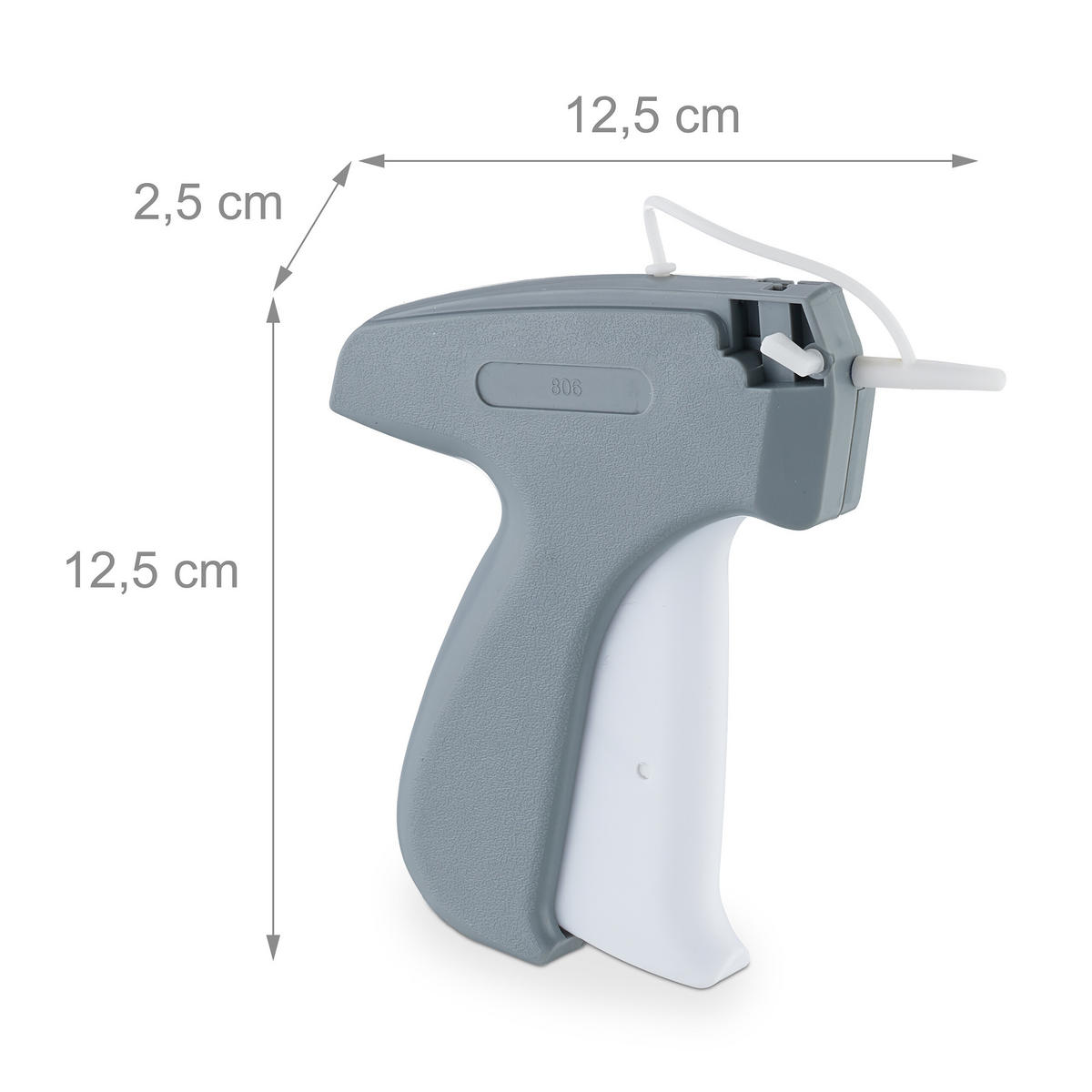 ETIKETTIERPISTOLE - Grau, Kunststoff (2.5/12.5/12.5cm) - Relaxdays