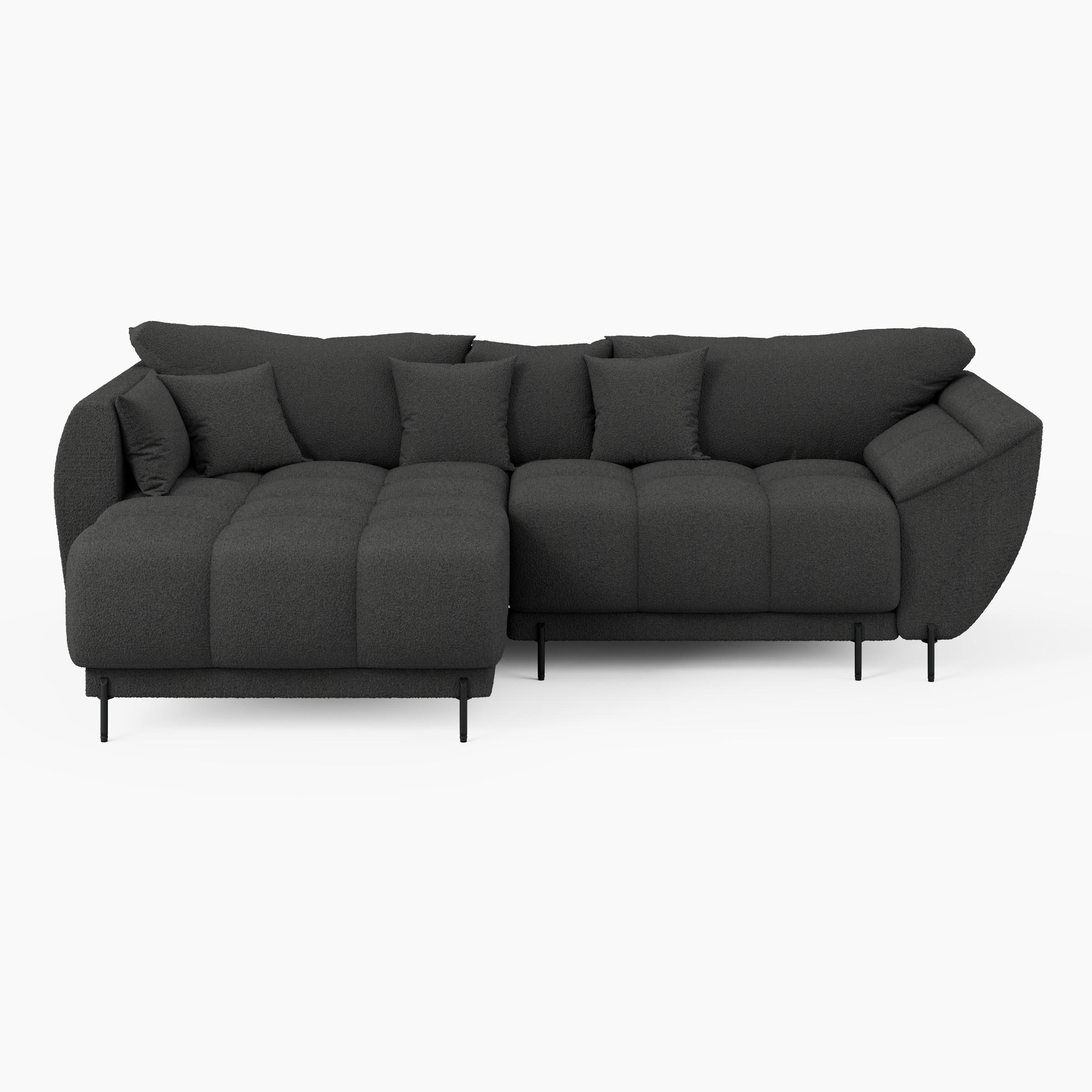 Barchello Ecksofa Dunkelgrau 285x180 cm