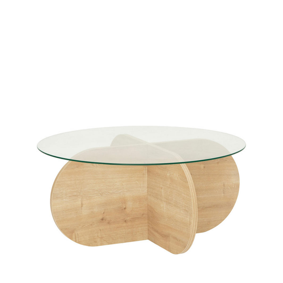 COUCHTISCH - Glas - Klares Holz - Eschefarben, Glas (75/75/35cm) - Drawer