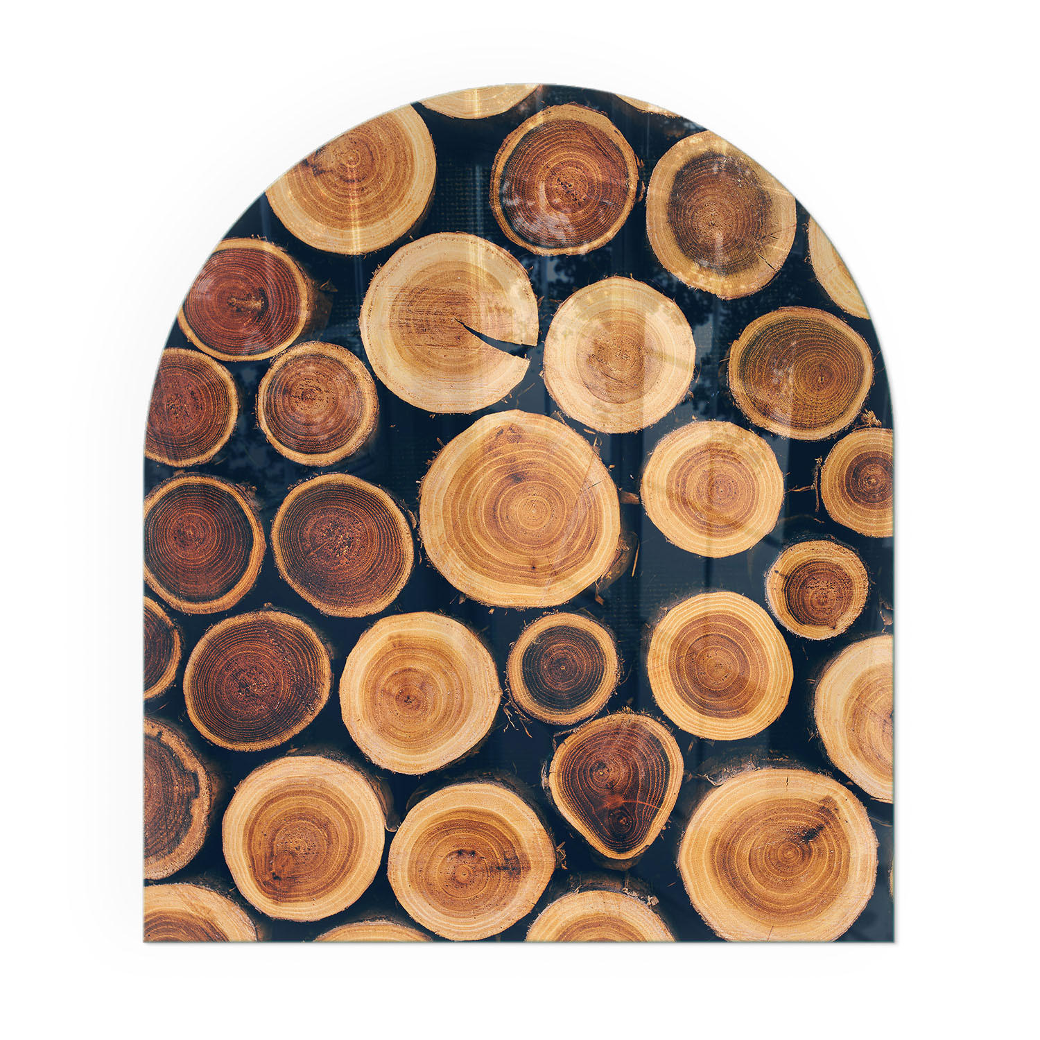 GLASPLATTE für Kamin 80x70 cm - Braun, Glas (80/70/0.4cm) - TULUP