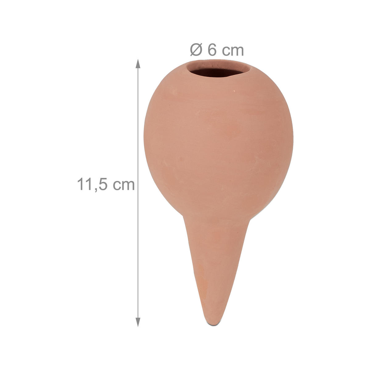 4XTONKEGEL - Hellbraun, Keramik (6/11.5/6cm) - Relaxdays