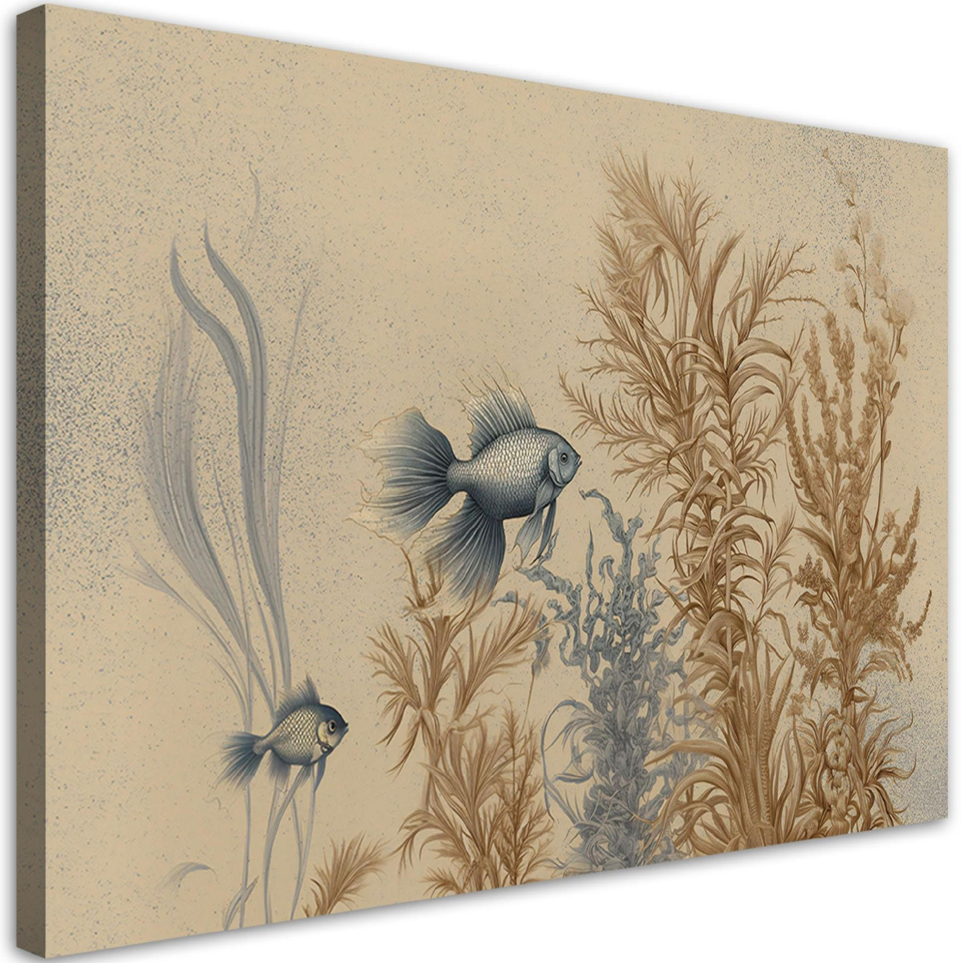 KUNSTDRUCK Beige 90/60 cm - Beige, Textil (90/60cm) - KUNSTLOFT