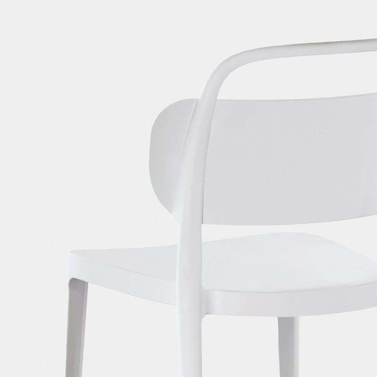 STUHL FÜR DRAUSSEN Edda Weiß 47 cm x 78 cm - Weiß, Kunststoff (47/78/51cm) - Klast Home