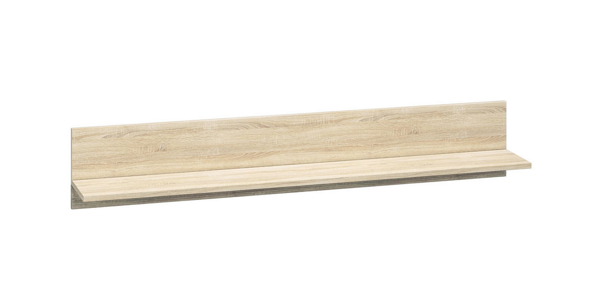 WANDREGAL Castel Sonoma Eiche hell / Sonoma Eiche Trüffel 138 / 21 / 24cm - Braun, Holz/Holzwerkstoff (138/24/21cm) - Feldmann-Wohnen