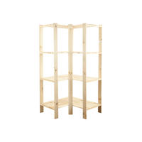 ECKREGAL WOODLAND 166,4x85x50cm Fachlast 120kg 4 Fachboden Kiefernholz Natur - Naturfarben, Holz (85/166.4/50cm) - PROREGAL