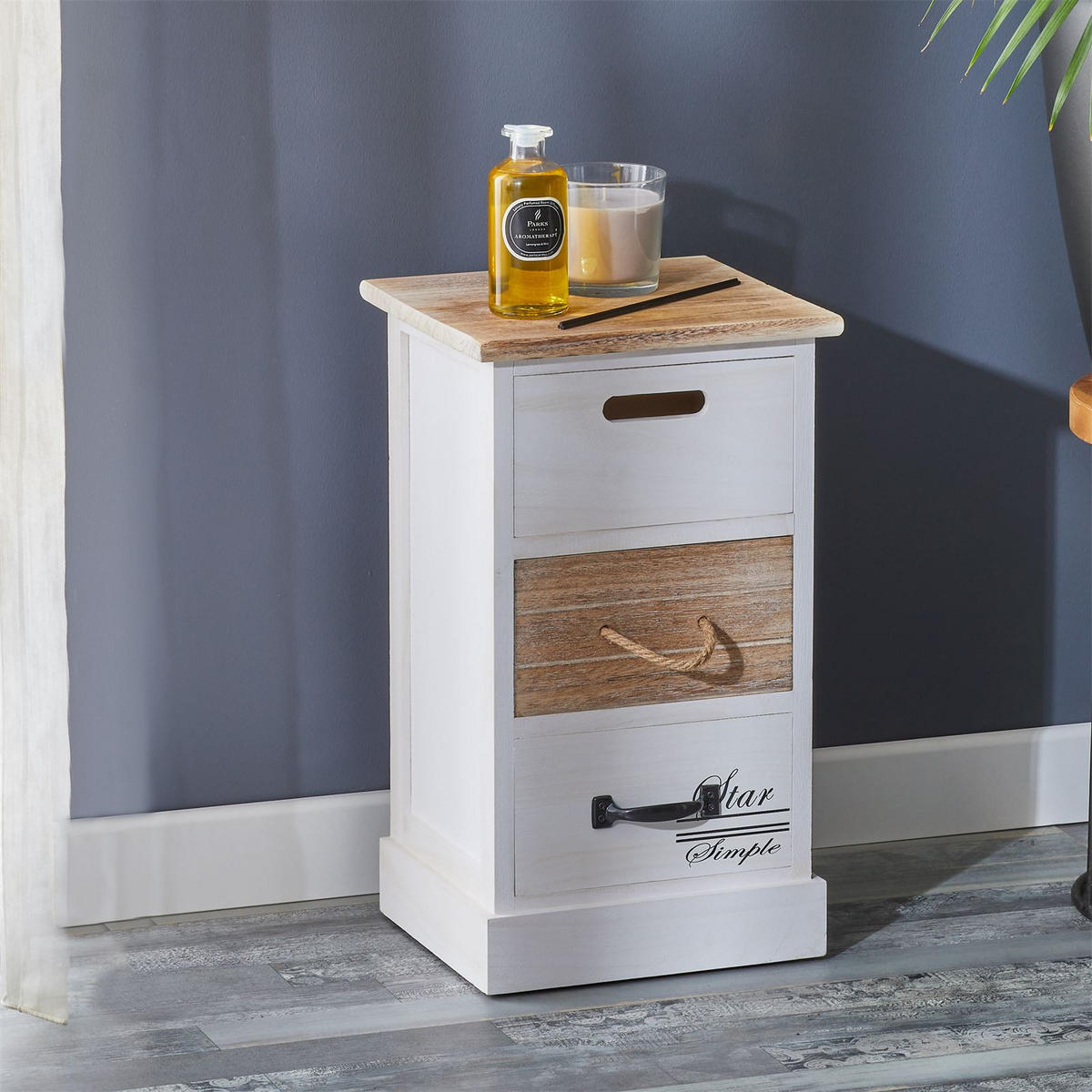 KOMMODE SALVA - Weiß, Holz (29/50/27cm) - CARO-Möbel