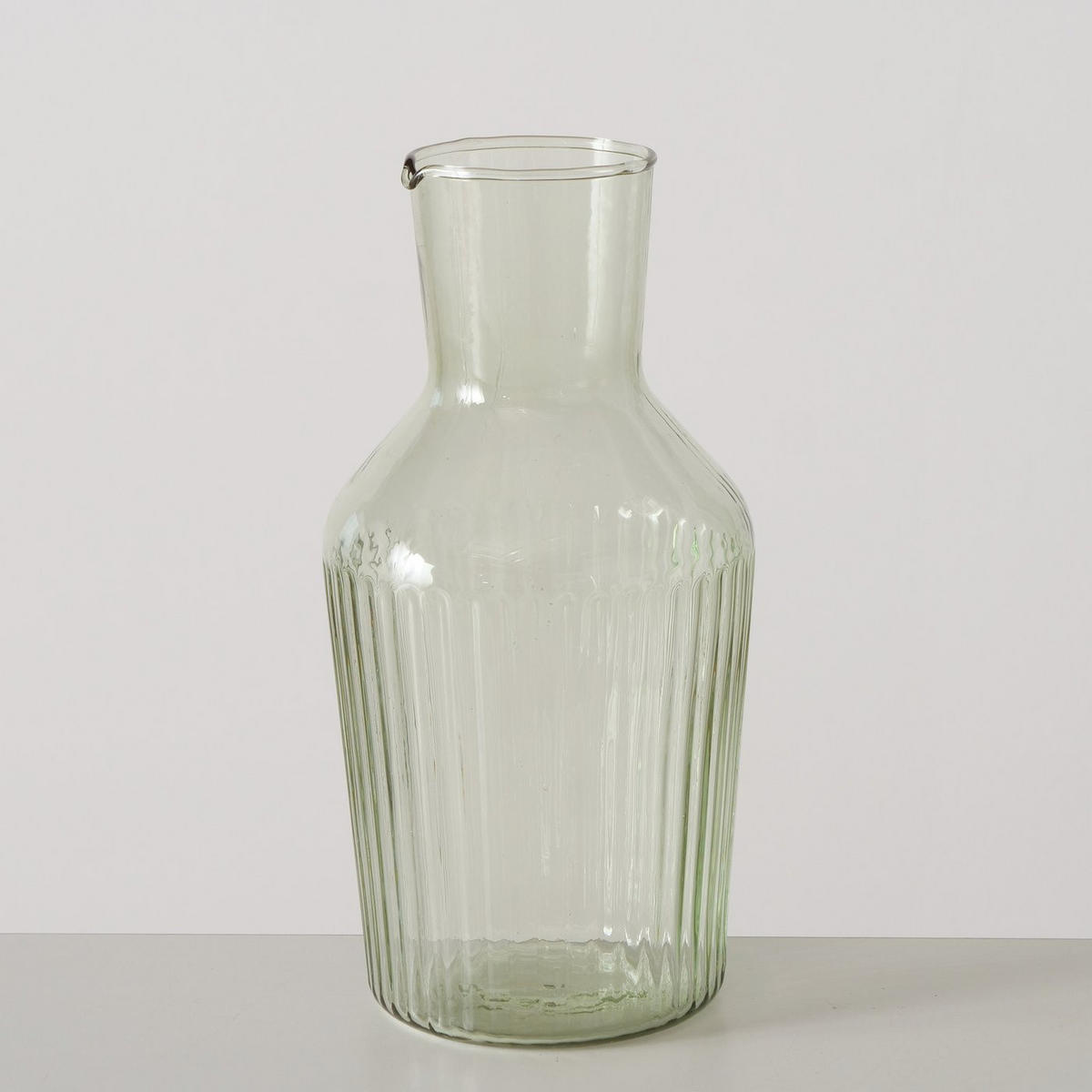 GLASKARAFFE Larina Grün 1000 ml 11/11/22 cm - Grün, Glas (1L) - Boltze Home